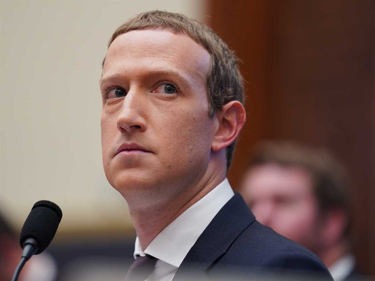 Facebook CEO Mark Zuckerberg testifies before the U.S. House Financial Services Committee during An Examination of Facebook and Its Impact on the Financial Services and Housing Sectors hearing on Capitol Hill in Washington D.C., the United States, on Oct. 23, 2019.