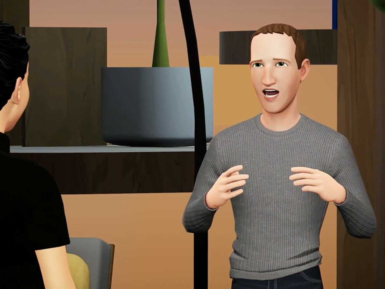 Mark Zuckerberg as an avatar during Facebook or Meta Connect 2022