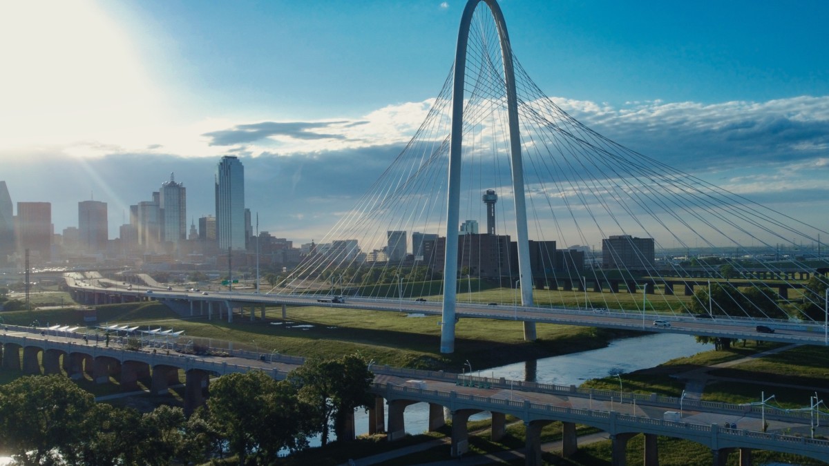 dallas skyline on a sunny day