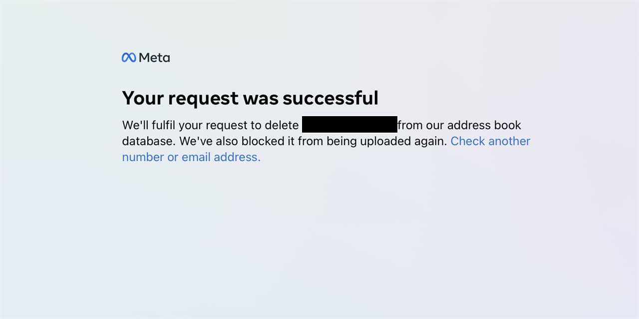 Meta's contact-deletion tool