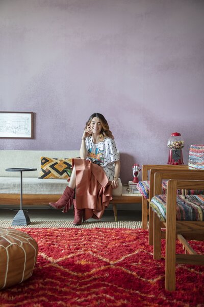 Architect Guta Louro moved from New York City to Austin on the last day of 2020, and designed an apartment full of textures and colors. "I love awakening sensations and provoking thought through my designs," she says. 