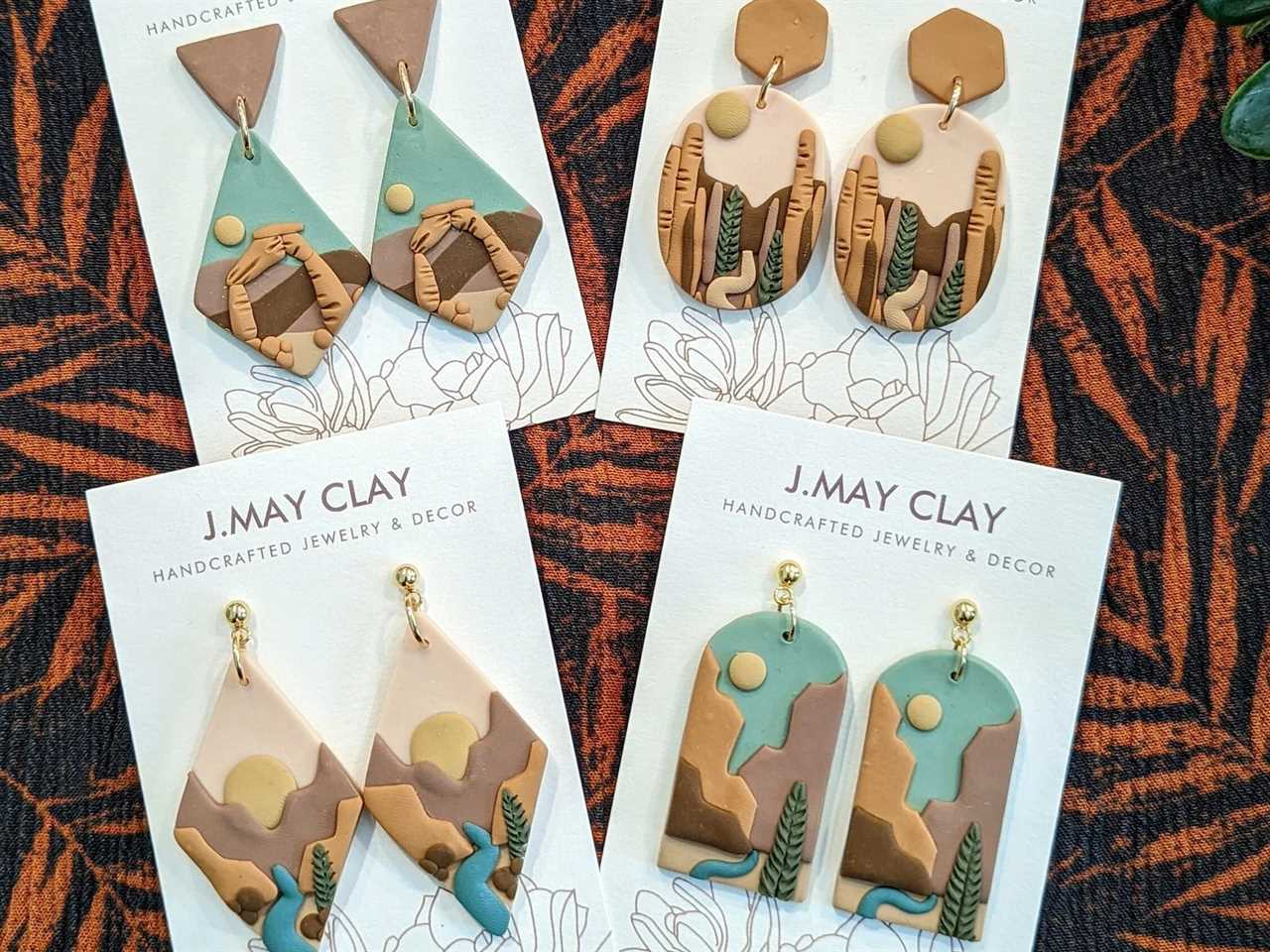 J.May Clay national parks earrings