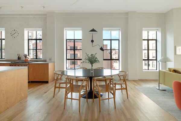 As part of the renovation, the loft was redesigned to feature a spacious open-plan layout.