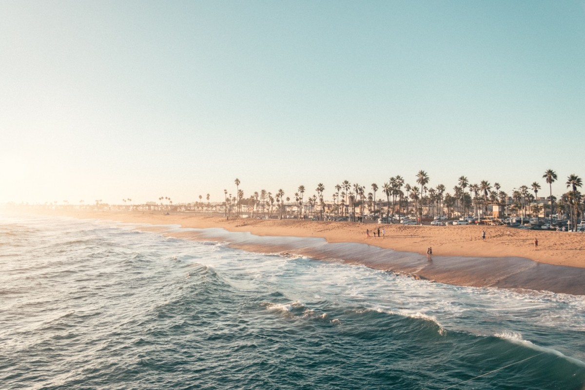 People relaxing on a California beach