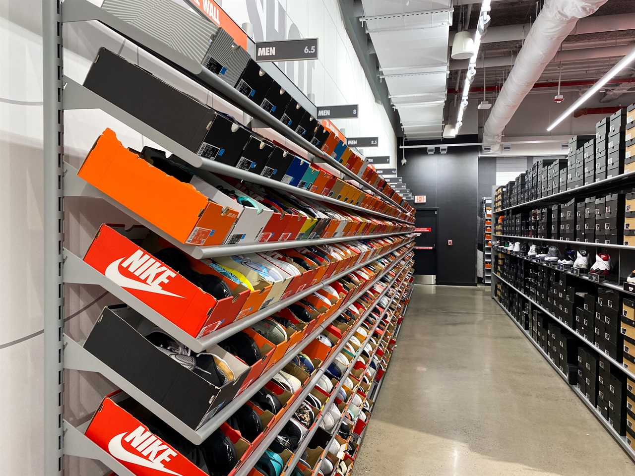 Nike shoe shelves