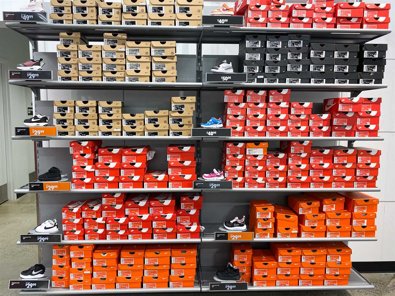 Nike Unite kids shoe section