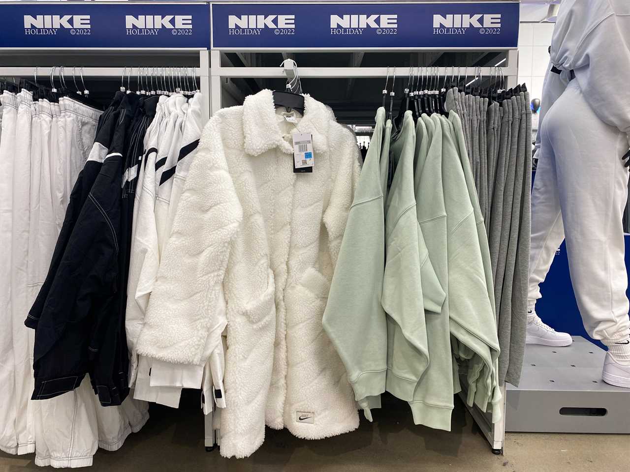 Nike fluffy white winter coat