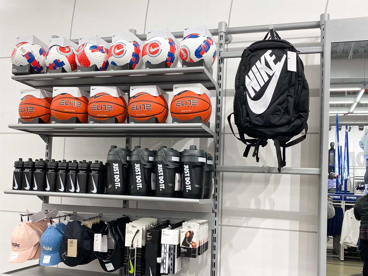 Nike basketballs and backpacks