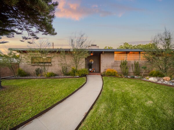 As part of a recent revamp, the home's front and backyard were extensively re-landscaped with California natives. Concrete walls border the property to ensure ample privacy.