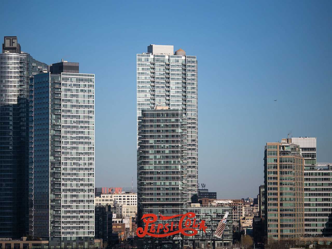 Pepsi-Cola in Gantry Plaza State Park in Long Island City on March 23, 2015 in New York City.