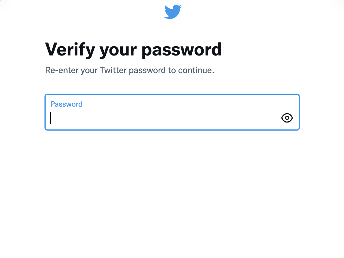 Verify password