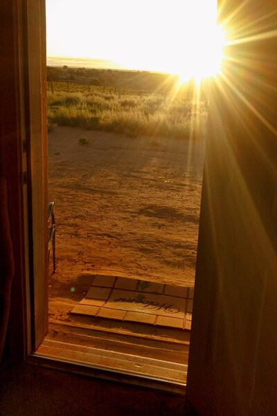 Hogans are typically constructed with the front door toward the east to face the sunrise.