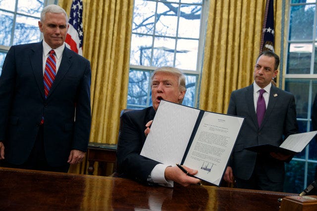 Donald Trump executive order signing