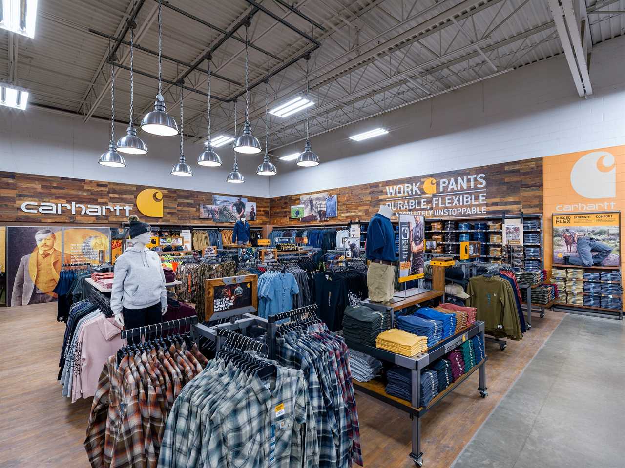 Carhartt clothing on display at a Tractor Supply Company location