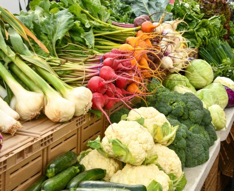 Vegetables at the farmers market