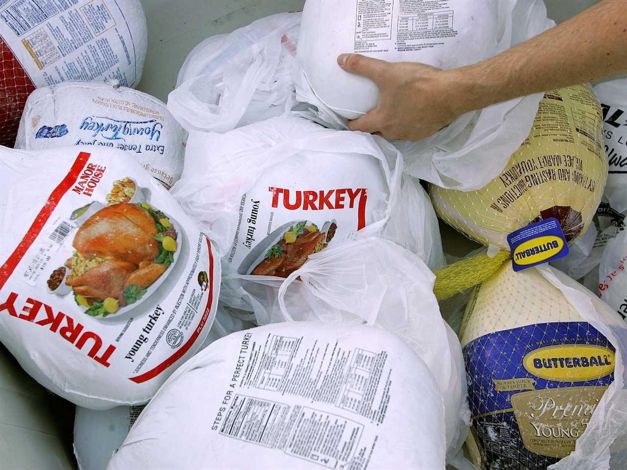 Frozen turkeys