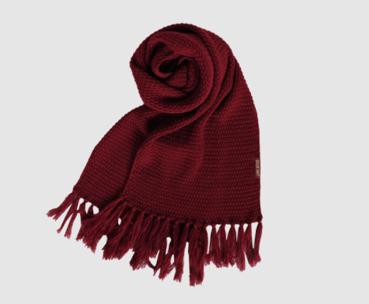 Taylor Swift's "All Too Well" red scarf with tassles on the end, one of the best gifts for a Taylor Swift fan