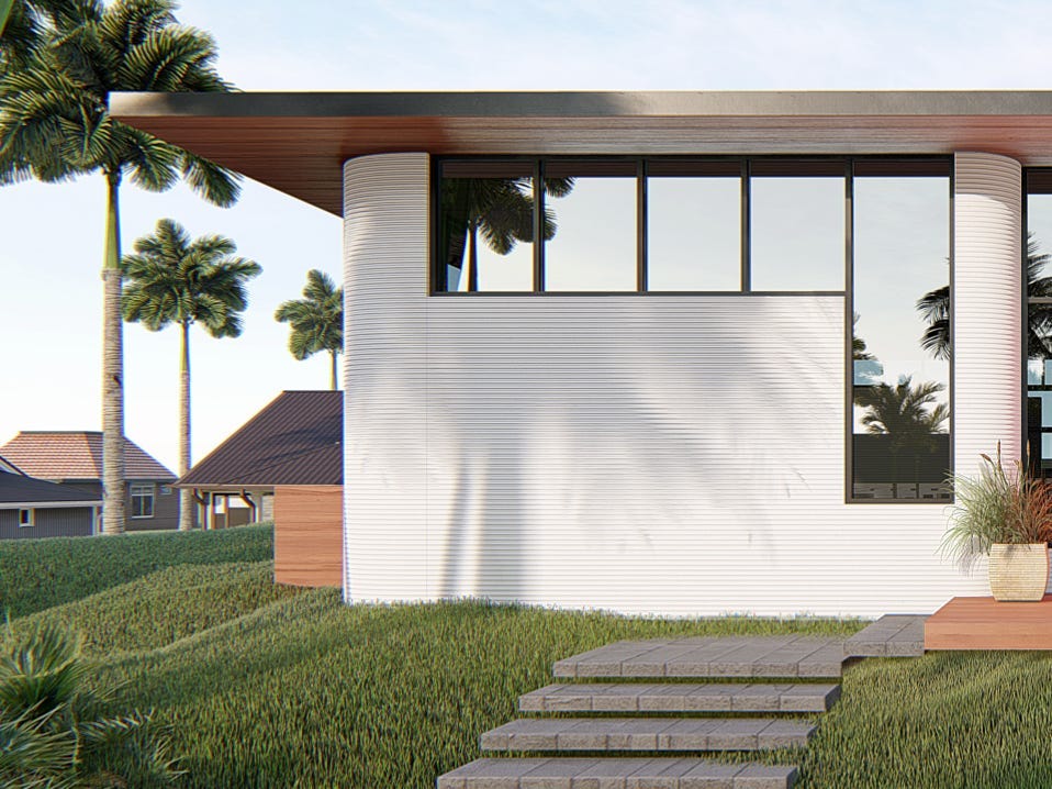 CPH-3D printed home in Tampa, Florida rendering.