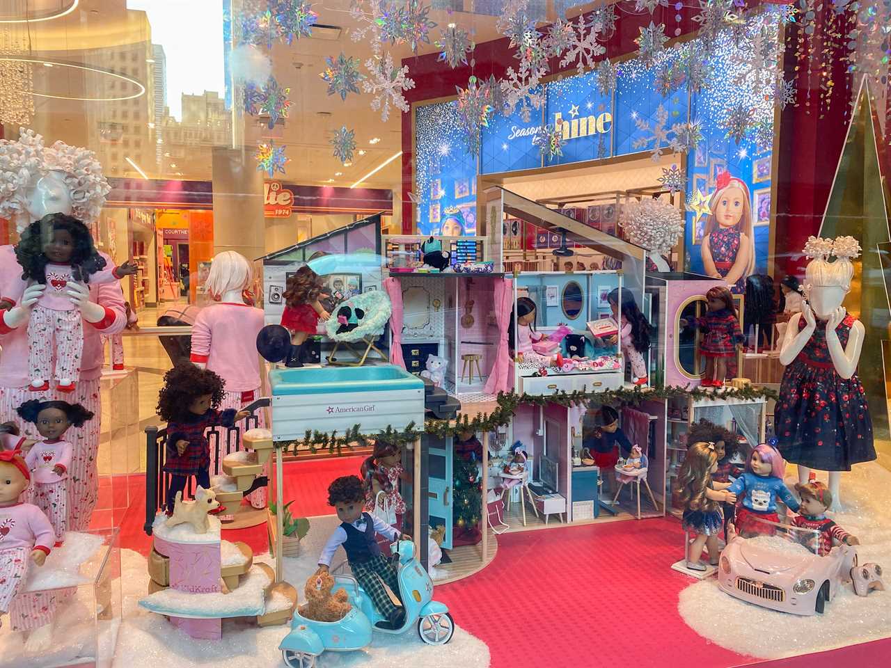 American Girl Doll store window display