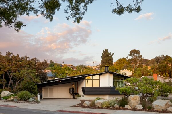 Set on a spacious corner lot, the Electri-Living home was one of the 12 model "high-tech homes