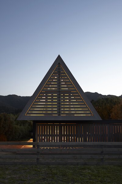 This Coastal New Zealand A-Frame Looks Like a Floating Prism