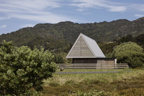 This Coastal New Zealand A-Frame Looks Like a Floating Prism