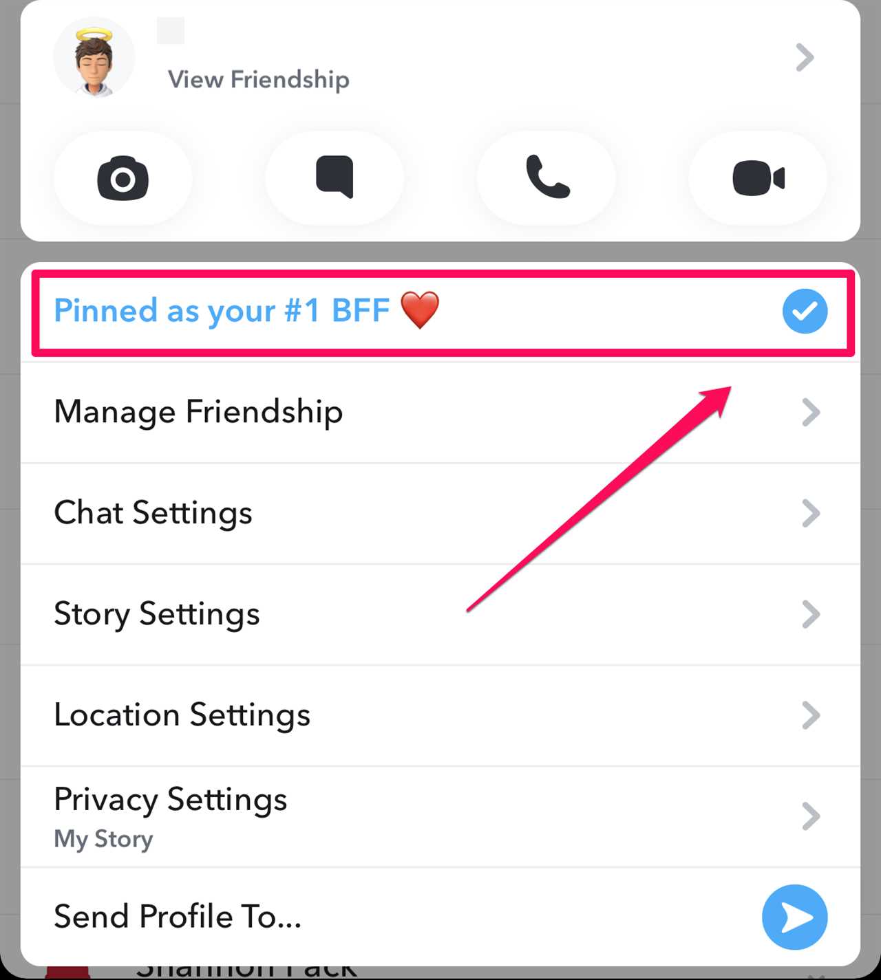 You can pin someone as your #1 BFF, which adds a smiley face to their avatar.