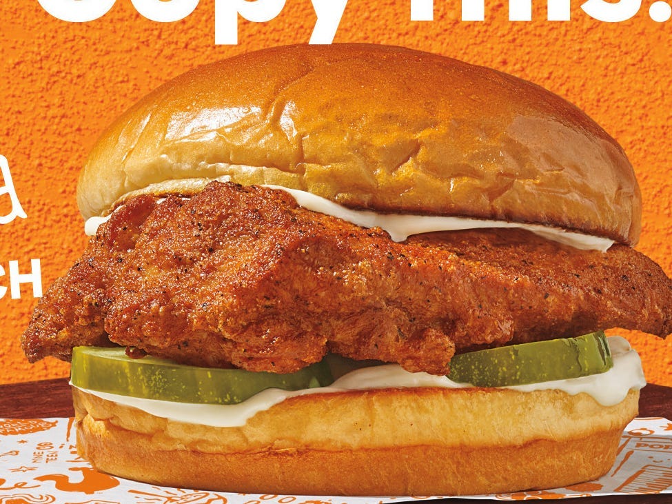 Popeyes blackened chicken sandwich