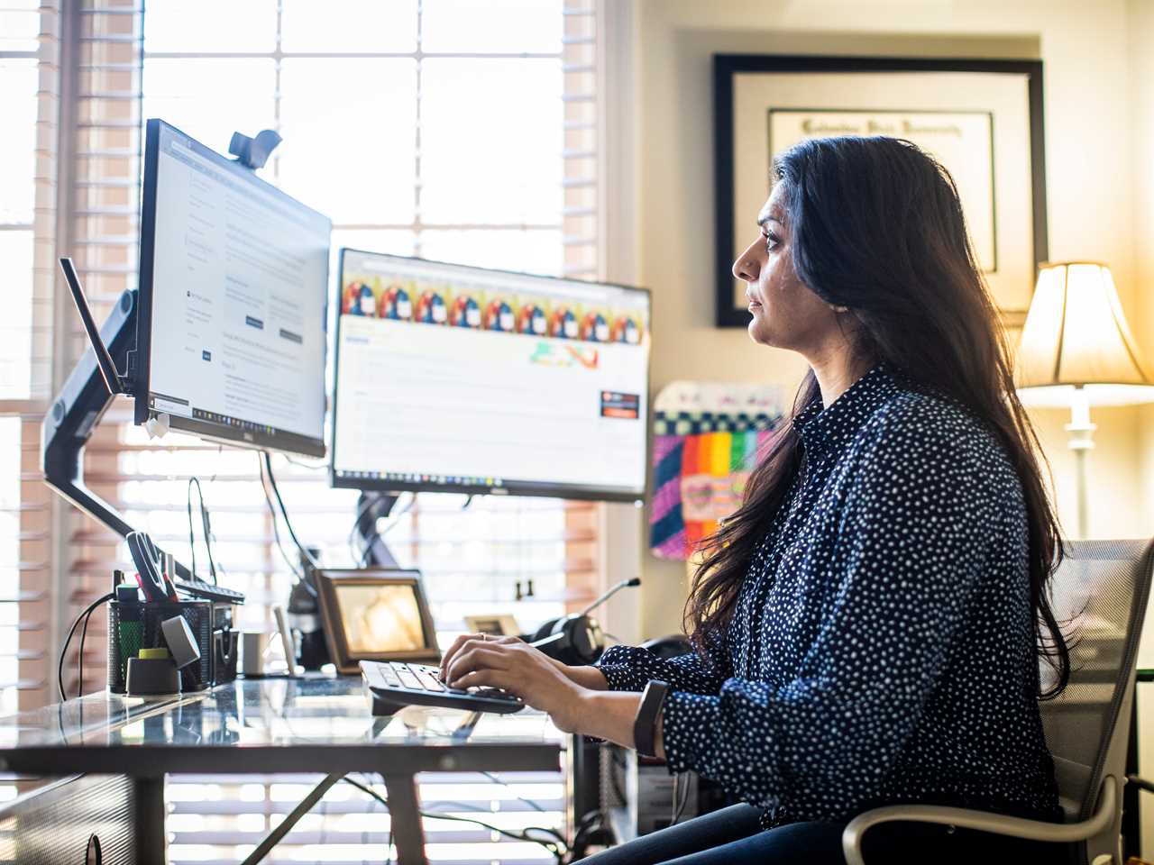 Woman working at computer