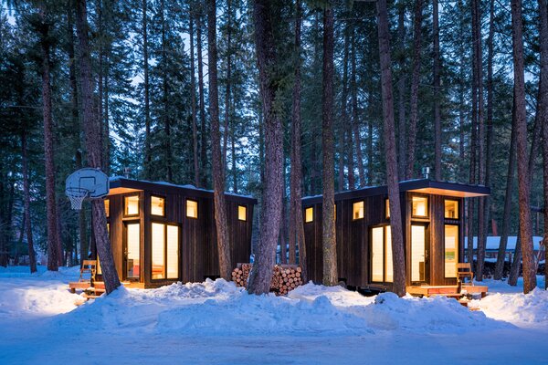 The two tiny homes were designed by CAST Architecture.