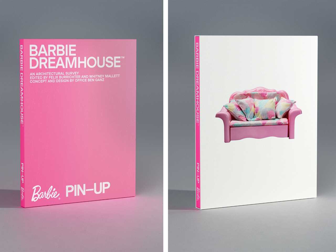 The cover and dust sleeve of "Barbie Dreamhouse: An Architectural Survey."