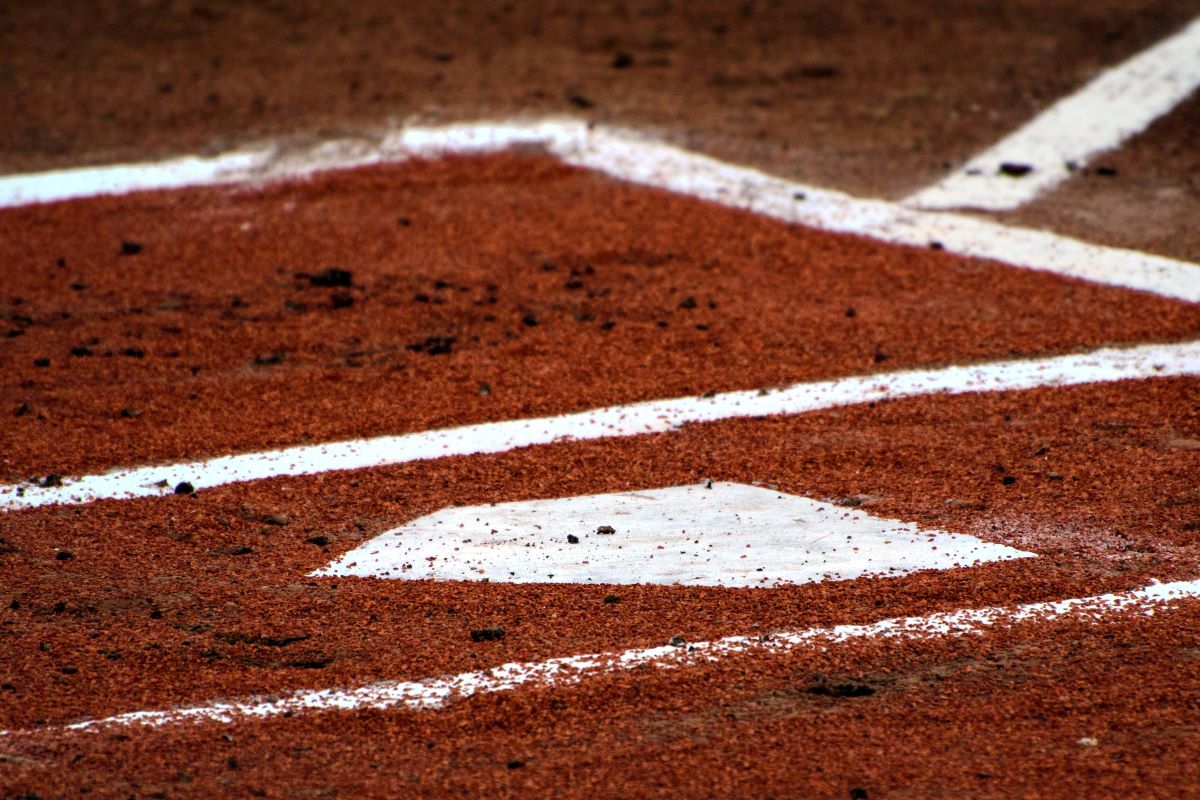 home plate on a baseball field