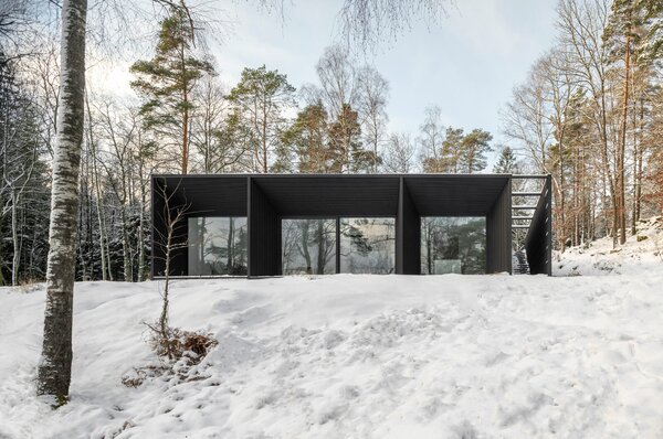 Rhythmic Black Timber Makes This Swedish Cabin Pop Against Its Surroundings