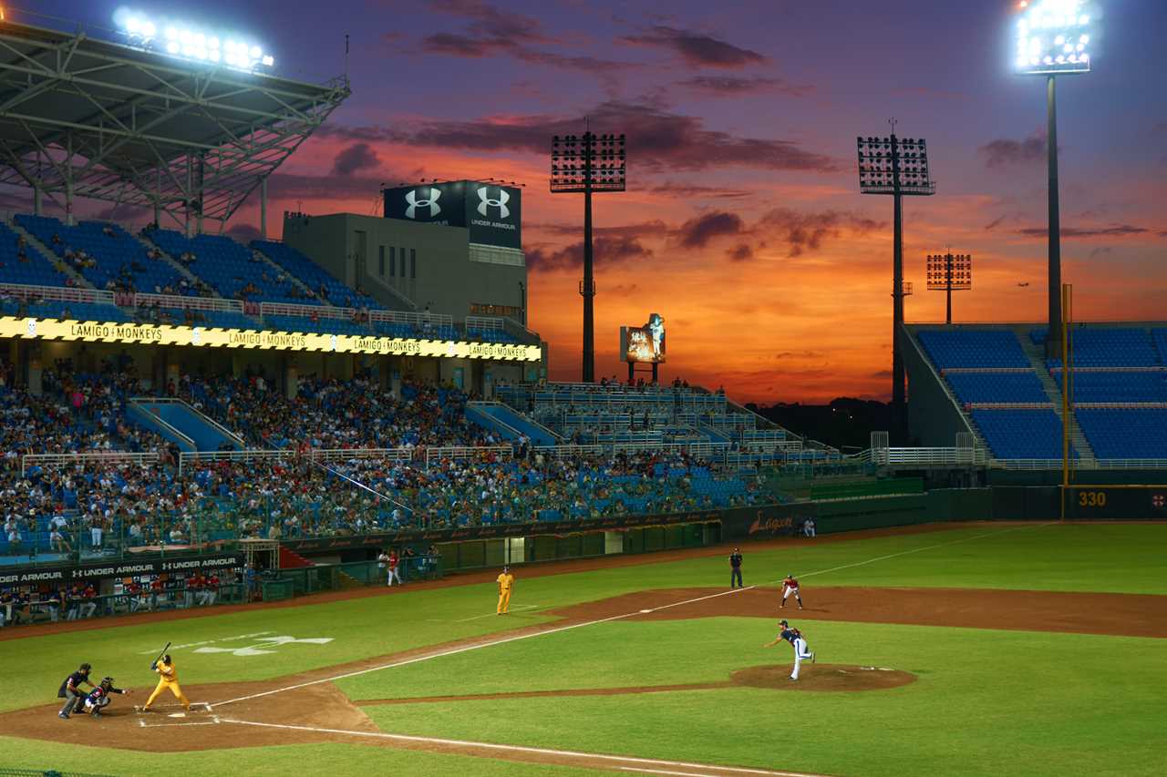 Athletes playing baseball