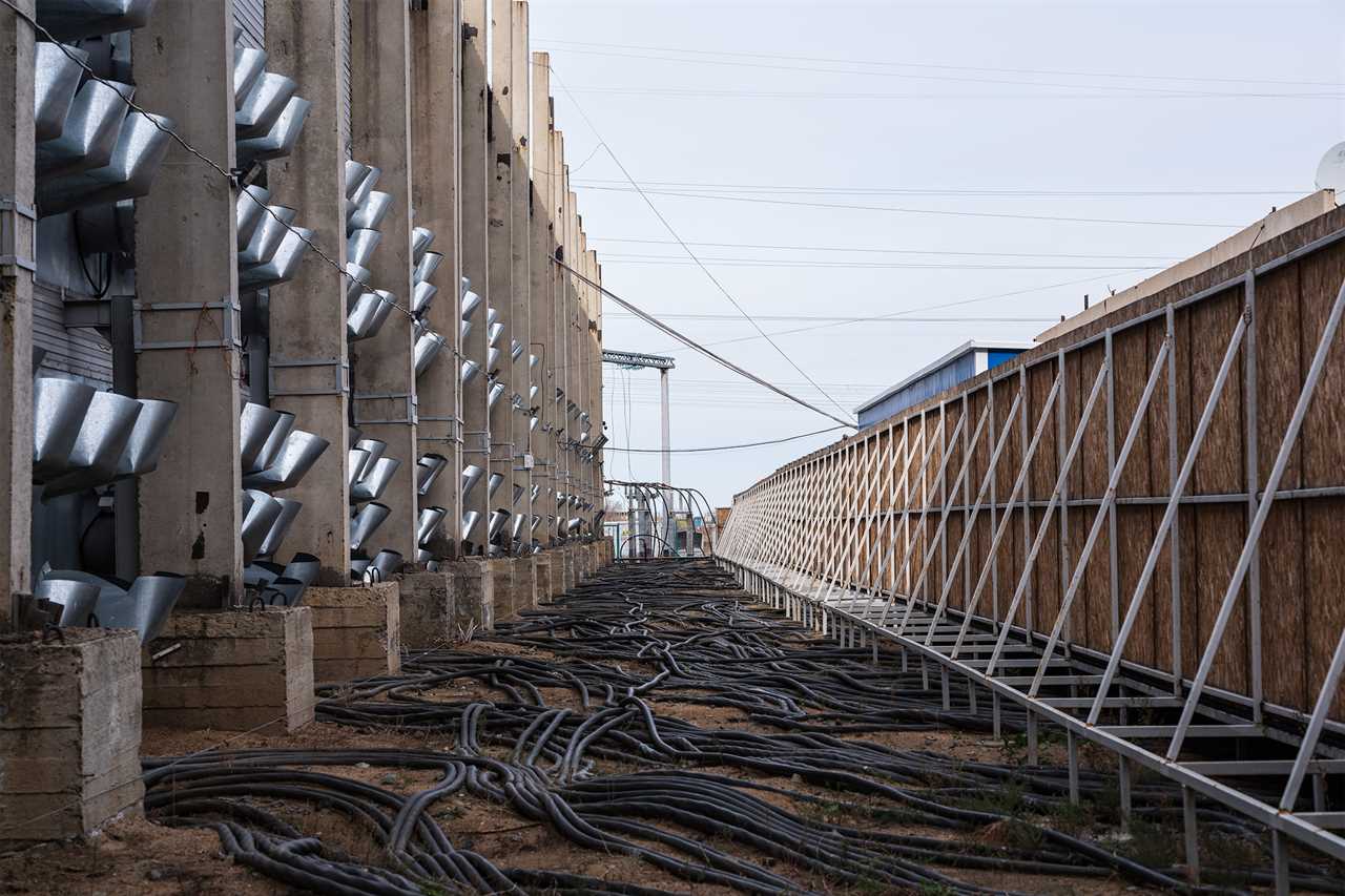 power lines outside of factory