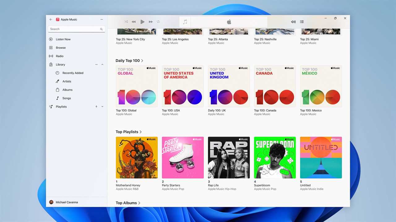 First-look: Apple Music, TV, and Devices apps coming to Windows 11