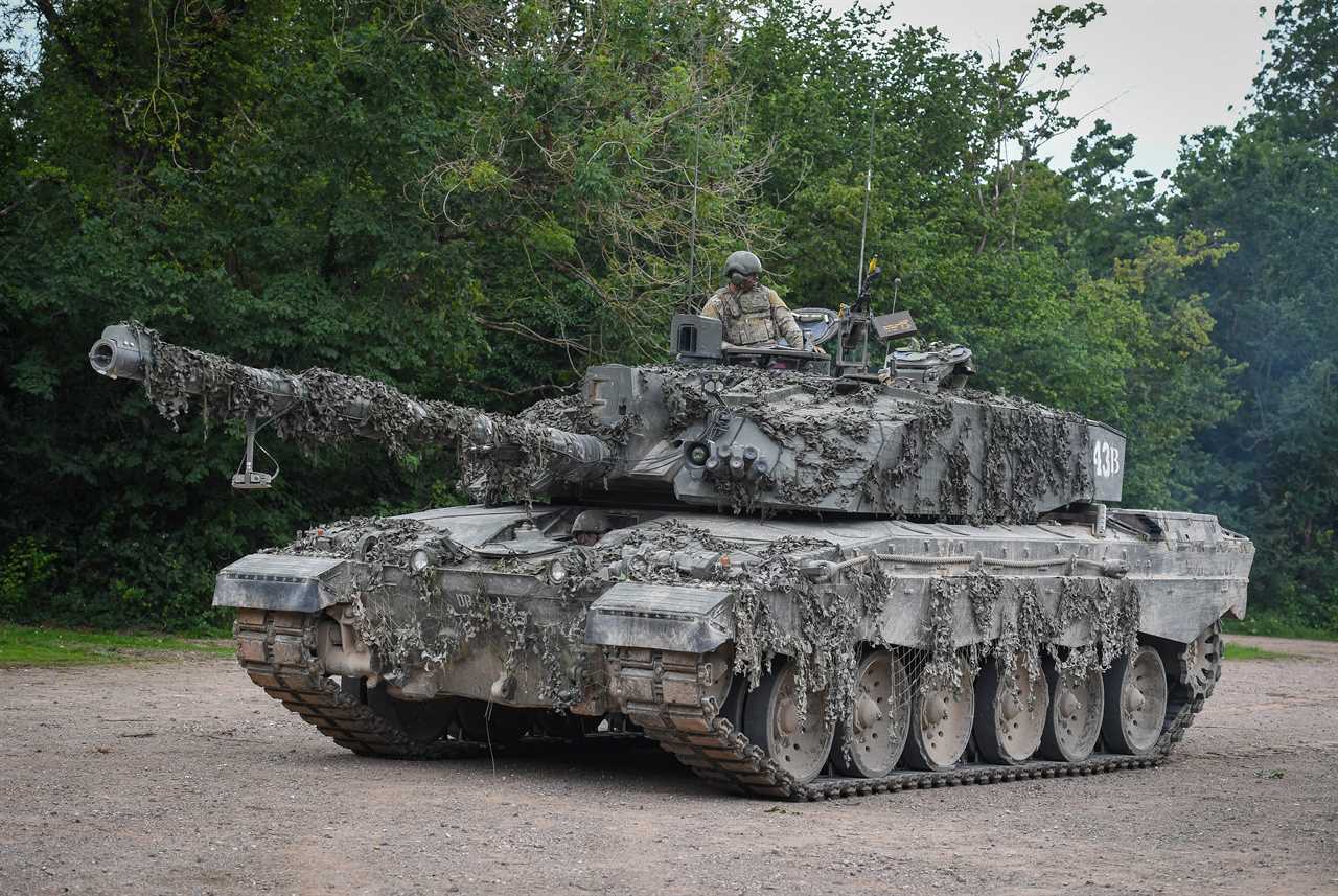 The Challenger 2 Main Battle Tank during a training exercise.