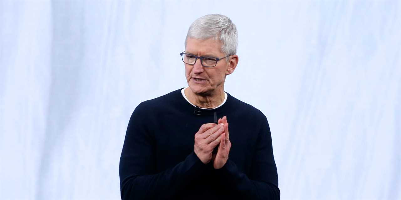 Apple CEO Tim Cook speaks at an Apple event at their headquarters in Cupertino, California, U.S. September 10, 2019.