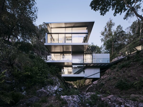 This See-Through California Home Magically Hangs Above a Creek Bed