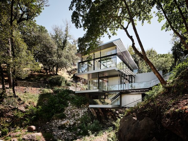 This See-Through California Home Magically Hangs Above a Creek Bed