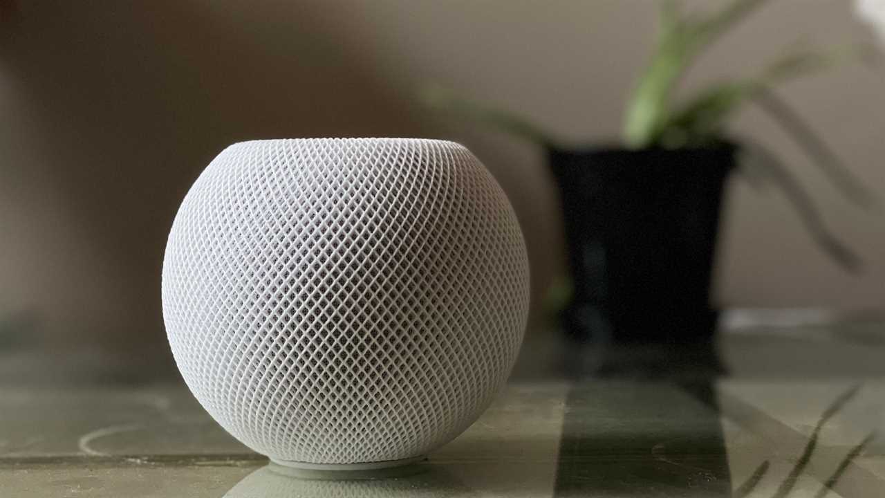 HomePod mini en blanco