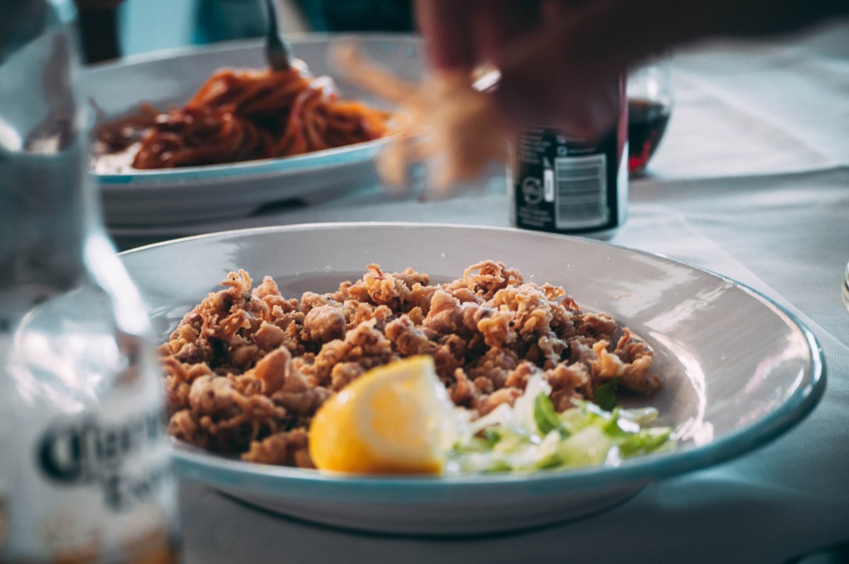 calamari fritti on a table at costa mesa restaurants