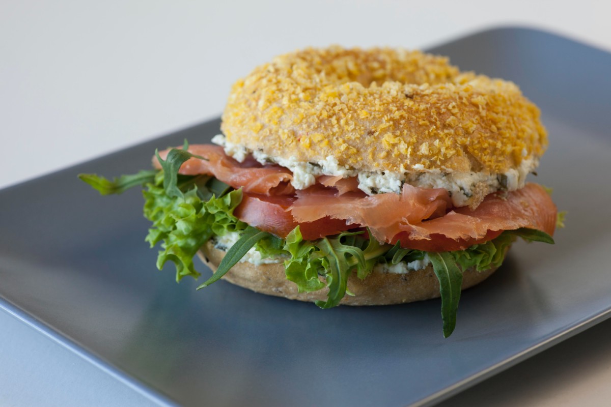 smoked salmon bagel sandwich from one of the restaurants duluth mn