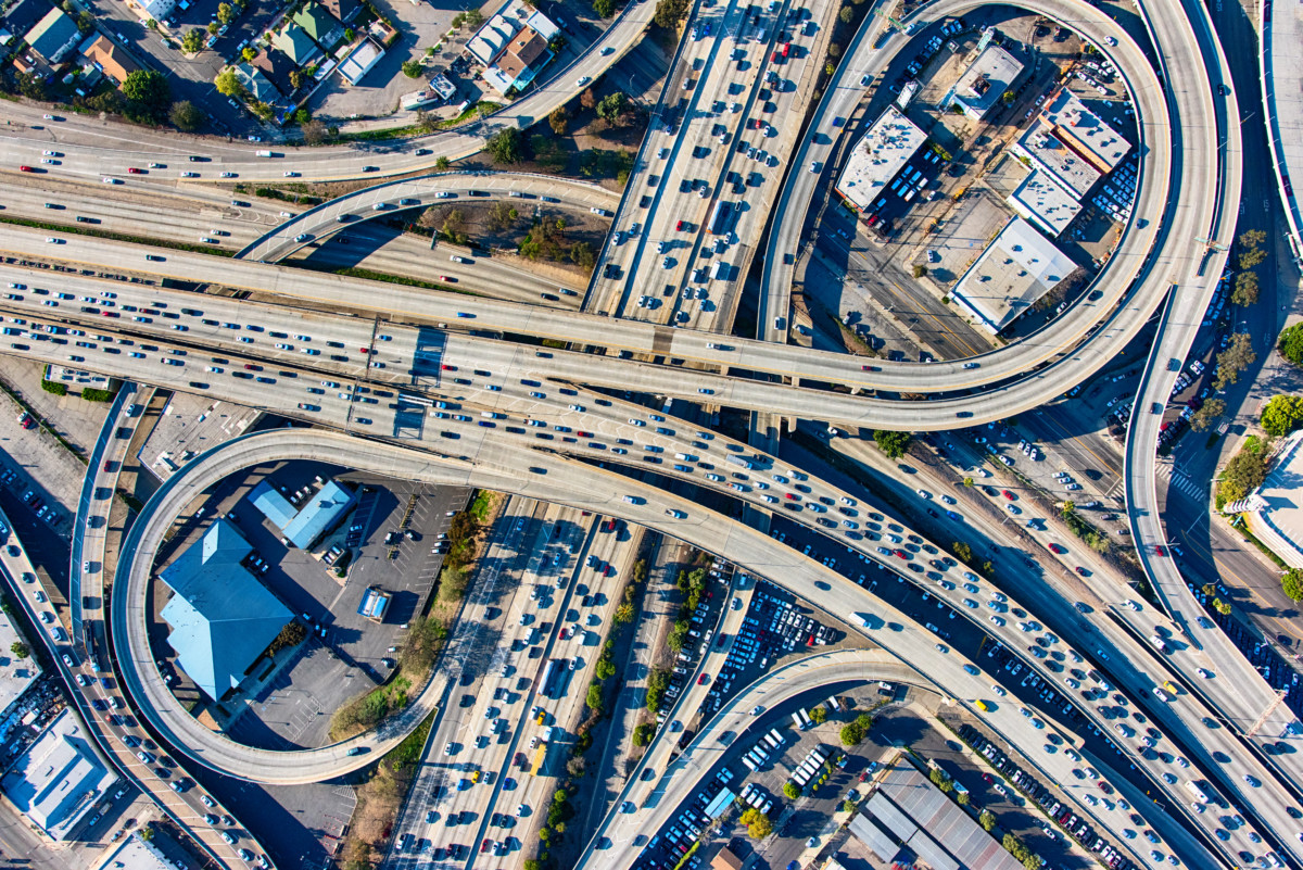 busy los angeles freeways _ getty