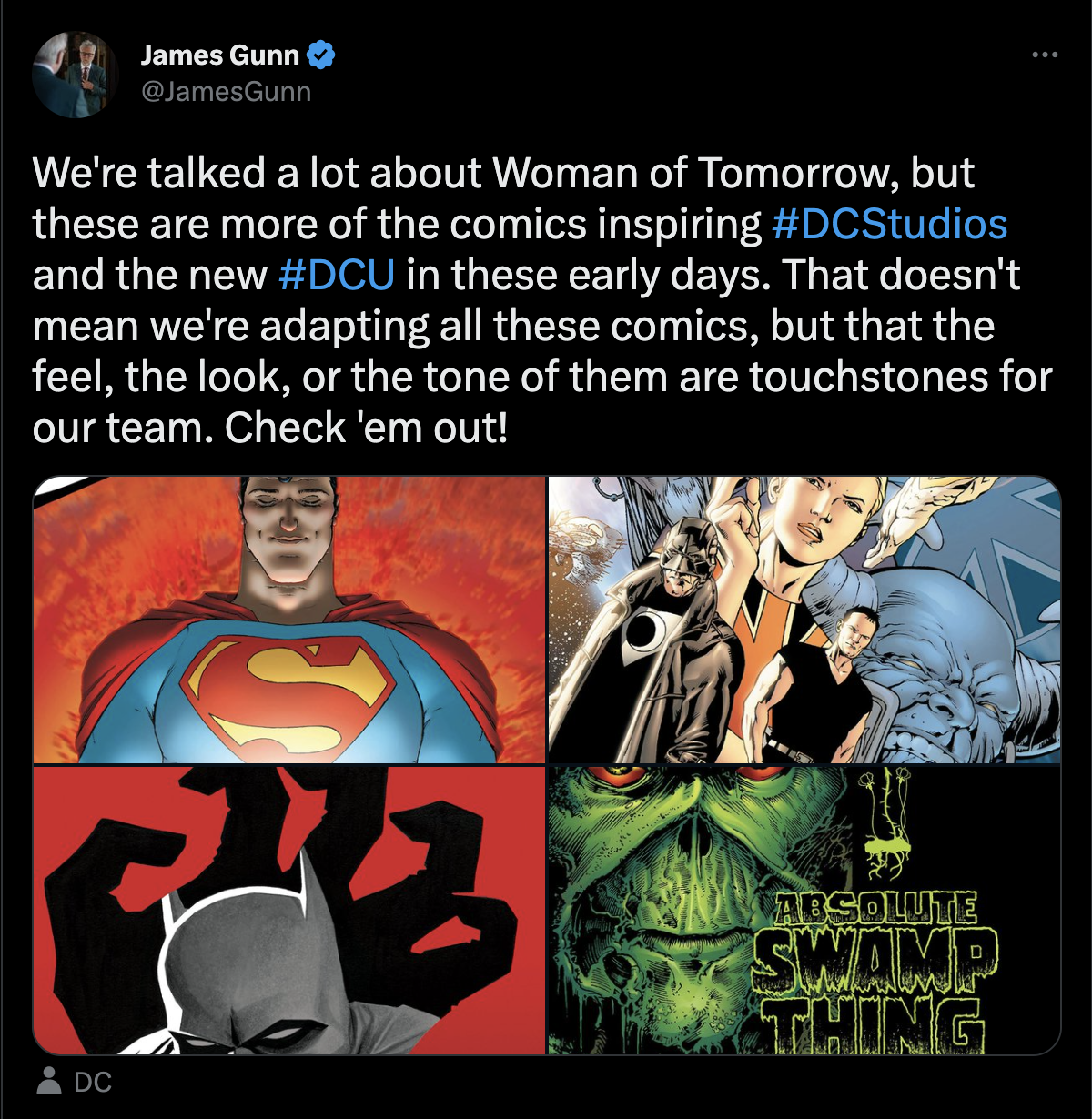 james gunn twitter dc comics