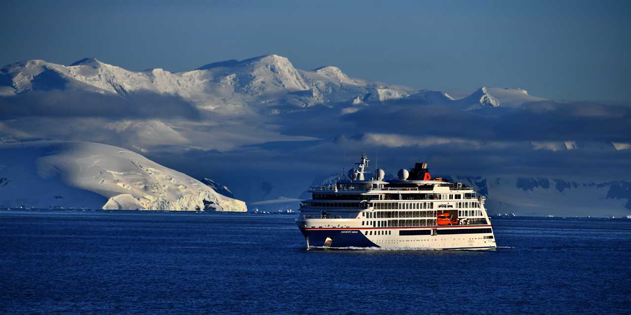 A ship is seen on December 18, 2019 in Antarctica.