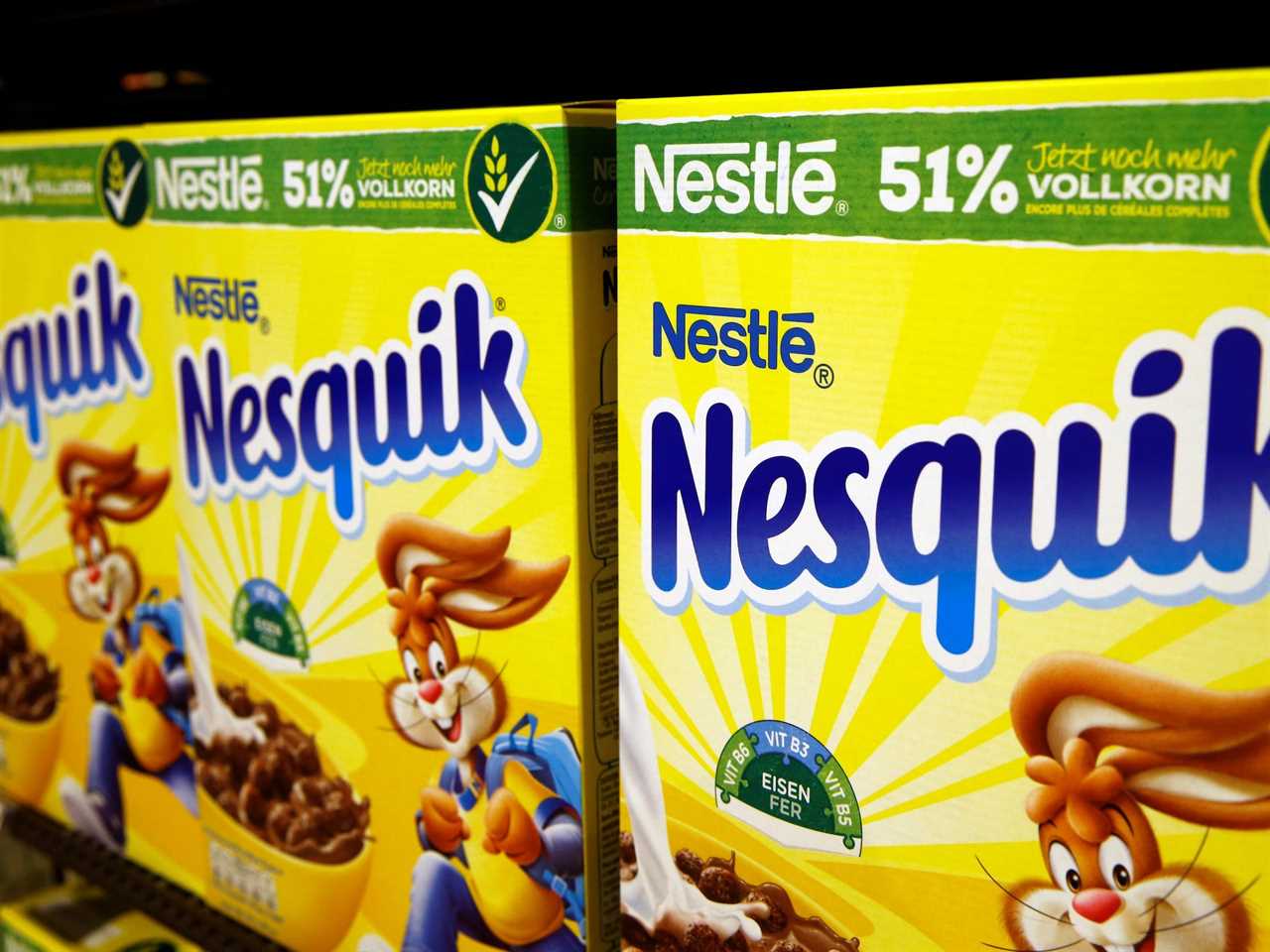 Nesquik cereal box