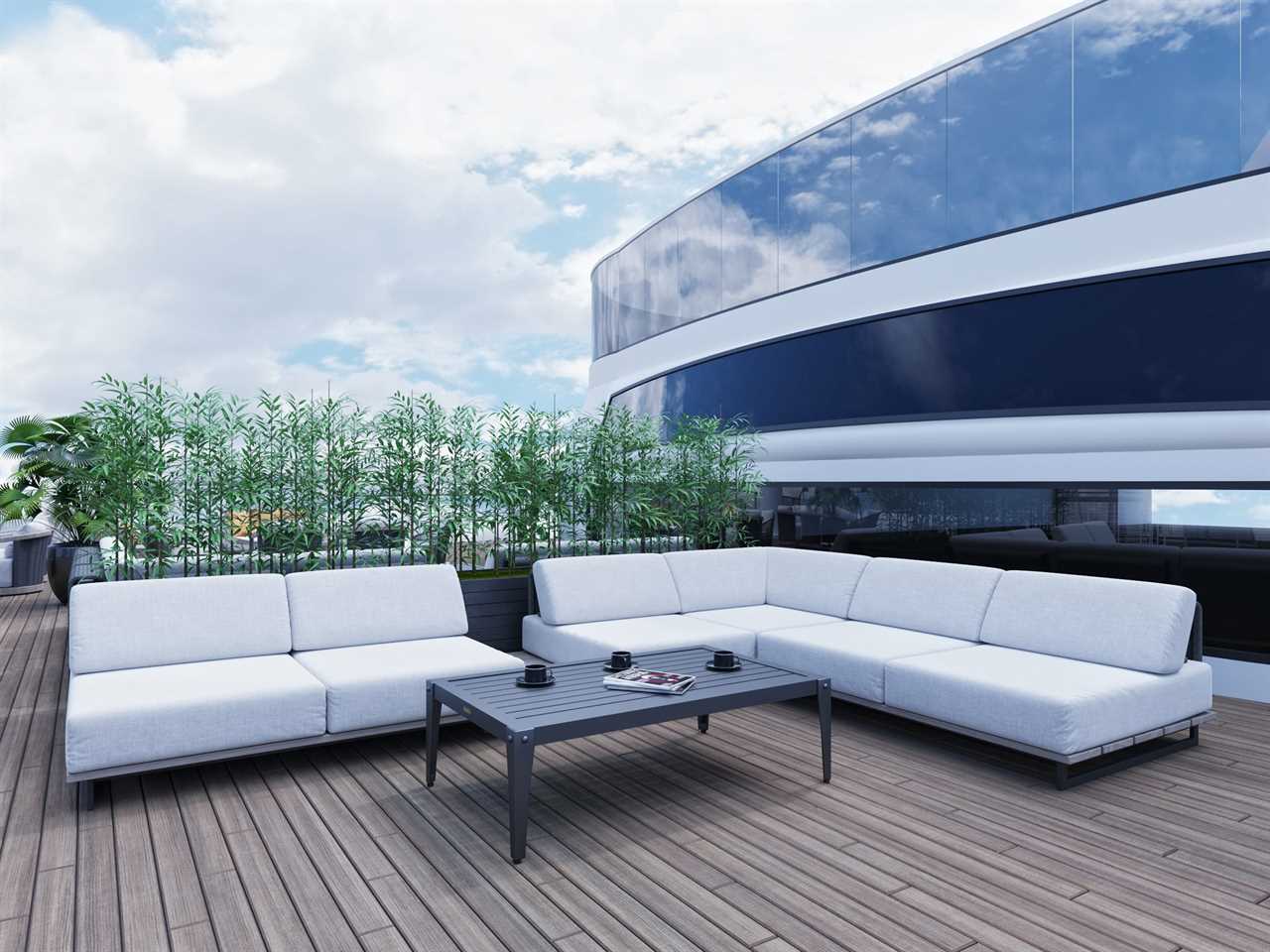 an outdoor lounge aboard the MV Gemini with Life at Sea Cruises.