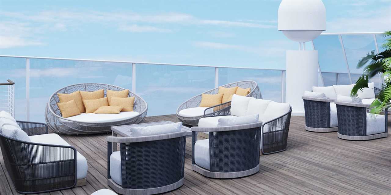 an outdoor lounge aboard the MV Gemini with Life at Sea Cruises.