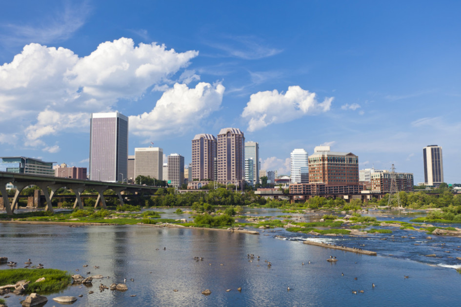 Downtown Richmond, Virginia On A Sunny Summer Day